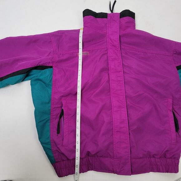 Vintage 90s Colorblock Columbia Nylon Ski Jacket - M - Picture 10 of 11